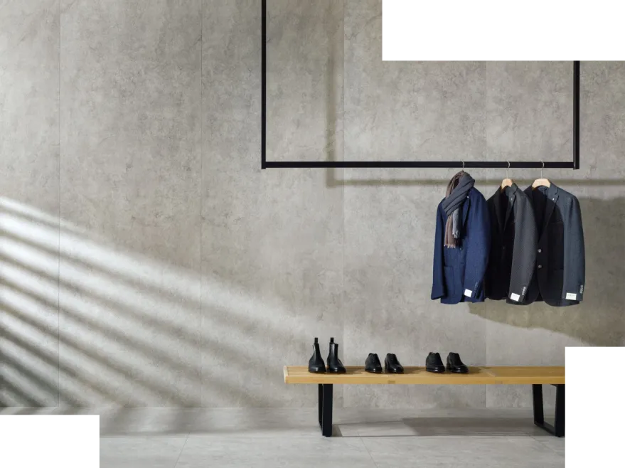 Tyles carrelages imitation pierre sol mur gris