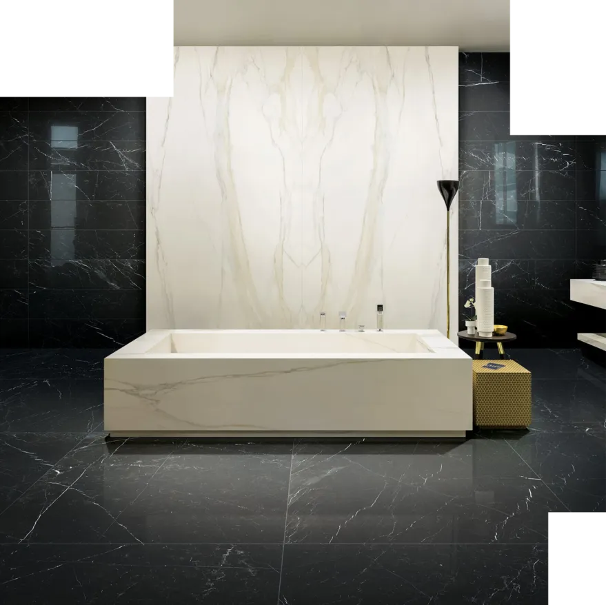 Tyles carrelages céramiques imitation marbre salle de bain mur sol luxe