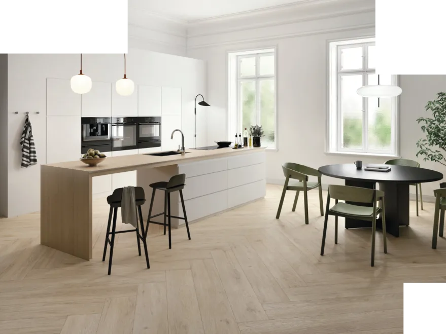 carrelage céramique sol effet parquet bois cuisine